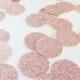 100 Blush Pink Glitter Circle Confetti - 1" - Confetti for weddings, birthdays, parties!