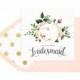 Will you be my bridesmaid card - blush and slate