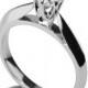 Cathedral Diamond Ring, 14K White Gold Ring, Solitaire Engagement Ring, 0.50 CT Diamond Engagement Ring, Unique Rings