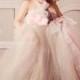 Flower Girl Tutu Dress Gray Blush Pink Shabby Chic Gown