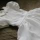 Linen first communion dress flower girl white with ivory details
