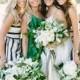 Modern Preppy Wedding In Black, Gold, And Emerald With Mixed Prints!