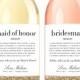 Will You Be My Bridesmaid? Definition Wine Bottle Labels - Faux Glitter Personalized Ask Bridesmaid Gift - Bridesmaid Proposal Maid Of Honor