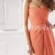 Buy Australia Orange Short Sweetheart Neckline Pleated Bodice Chiffon Bridesmaid Dresses by JME B4090 at AU$118.93 - Dress4Australia.com.au