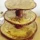 Cake - Cupcake Stand, Spalted Pecan 3 Tier with Cedar Feet, Sealed Food Safe
