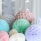 Tissue paper HONEYCOMB BALLS - 60 colors to choose from - wedding party decorations - venue decor