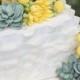 Sugar Succulents On A Wedding Cake