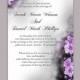DIY Wedding Invitation Template Editable Word File Instant Download Printable Invitation Purple Wedding Invitation flower invitation
