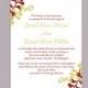 DIY Wedding Invitation Template Editable Word File Instant Download Elegant Printable Invitation Green Wedding Invitation Red Invitations