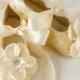Gold Toddler Ballet Slippers - Flower Girl Shoes in Gold, Silver, Ivory, White - Wedding Baby Ballet Slipper - Gold Baby Shoe - Baby Souls