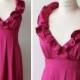 Magenta Pink Dress, Bridesmaid, Made to Order, cotton with pockets