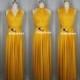 Maxi Full Length Bridesmaid Infinity Convertible Wrap Dress Yellow Multiway Long Dresses Party Evening Any Occasion Dresses