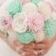 pink and mint large sola bouquet