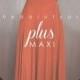 MAXI Plus Size Burnt Orange Bridesmaid Dress Prom Dress Wedding Dress Infinity Dress Convertible Dress Wrap Dress Twist Dress Prom Dress