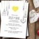 Light Bulb Engagement Invitation ~ DIY PRINTABLE ~ Professional Printing with envelopes and postage included