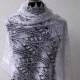 Xmas Sale White shawl, hand knitted lace stole,wedding cobweb shawl