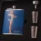 Personalized Flask // Vintage Salute Pin Up Girl Flask