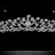 Vintage VictorianFringe Swarovski Crystal Tiara, Royal Floral Cluster Crystal Tiara, Bridal Wedding Tiara, Reign Tiara, Quinceanera Tiara