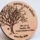 50+ Rustic Tree Save the Date Magnets - Laser cut and Etched on Wood
