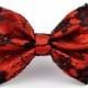Lace Hair Bow, Gothic Hair Bow, Gothic Lolita, Red Bow, Lace Bow, Red and Black Bow, Gothic Wedding, Flower Girl Bow, Bridesmaid Hair Bow