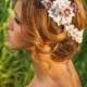 Chloris Ivory & Wisteria Bridal Headpiece Silk Flowers Butterfly Swarovski Crystals Hair Jewelry unique alternative