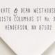 Return Address Stamp - skinny font - return address for stamping Wedding invitations - Kate and Dean Design