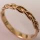 Braided Ring No.4 - 14K Rose Gold Stackable Ring , Wedding Band , 14K Gold Ring , rose gold , celtic ring, wedding band, mens band