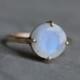 Rainbow moonstone Ring - 18k Moonstone ring - Valentines day - wedding ring - gold ring - solitaire ring