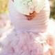 Blush Pink Mermaid Wedding Dresses Ruched Ruffles