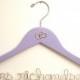 Two Hearts Custom Wedding Dress Hanger - Lavender / Light Purple Shown - Suspended Moments