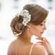 Wedding lace head piece.  Wedding lace hair vine. Bride to be lace hair piece. Wedding hair crown.  Bridal lace hair comb