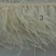 2 yards/lot Ivory ostrich feather trimming fringe on Satin Header 5-6inch in width for Wedding Derss