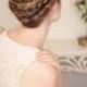Edwardian mini gold leaf circlet, vintage crown, leaf crown, bridal circlet, bridal headpiece, Greek goddess, flower crown, boho #105