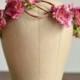 Bridal flower crown, rose crown, flower headpiece, floral headband, wedding hair accessories - Freya