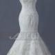 Mermaid Cut Lace Wedding Gown Available with Detachable Cap Sleeves W879