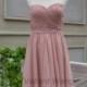 Rose Pink Sweetheart Neckline Chiffon Bridesmaid Dress Short Knee Length Prom Dress