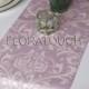 Traditions Lavender and White Damask Table Runner Wedding Table Runner