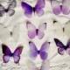 Frosted Paper Butterfly decorations (box of 10) Purple Mix