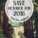 Rustic Redwoods Vintage Postcard Save the Date // Redwood Tree Wedding Invitation Woodland Save the Date California Oregon Pacific Northwest