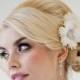 Bridal Silk Flower Hairclips, Wedding Head Piece, Bridal fascinator - New
