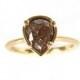 Raw Diamond Ring, Rough Cut Diamond Ring, Raw Diamond Engagement Ring, Chocolate Raw Diamond Ring