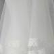 Veil-Ivory lace wedding veil with blush