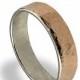 14K Rose Gold Wedding Band, Hammered Texture, Wedding Ring, For Men , Gold, Silver, Wedding Band, Mens Wedding Ring, Simple Bands,