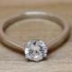 1ct Lab diamond Solitaire ring available in white gold or sterling silver - engagement ring - wedding ring - silver ring
