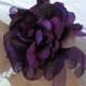 Pearl wrist corsage plum purple flower Wedding corsages
