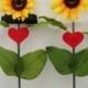 Sunflower Cake Topper, Wedding Decoration Flower Accessory, FFT original, Made to Order