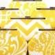 Bridesmaid Clutches Wedding Clutches Bridal Clutch Choose Your Fabric Yellow Set of 4