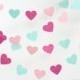 Mint Green, Pink, Dark Fushia 10 ft Heart Paper Garland- Wedding, Birthday, Bridal Shower, Baby Shower, Party Decorations, Valentine's Day