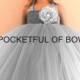 Silver Flower Girl Tutu Dress, Black Formal Dress, Toddler Ball Gown