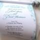 Romantic rococo wedding invitation scroll in blue and silver, bridal shower invitation, set of 10